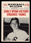 1961 Nu-Card Scoops #471 Early Wynn Front Thumbnail