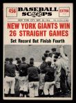 1961 Nu-Card Scoops #456 Giants 26 Game Streak Front Thumbnail