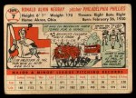 1956 Topps #7 Ron Negray Back Thumbnail