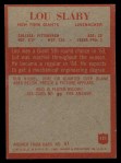 1965 Philadelphia #121 Lou Slaby Back Thumbnail