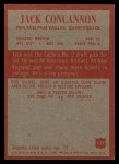1965 Philadelphia #131 Jack Concannon Back Thumbnail