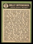 1967 Topps #199 Billy Hitchcock Back Thumbnail