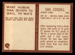 1967 Philadelphia #63 Gail Cogdill Back Thumbnail