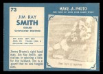 1961 Topps #73 Jim Ray Smith Back Thumbnail