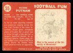 1958 Topps #55 Duane Putnam Back Thumbnail