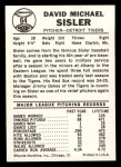 1960 Leaf #64 Dave Sisler Back Thumbnail