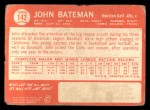 1964 Topps #142 John Bateman Back Thumbnail