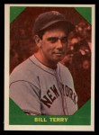 1960 Fleer #52 Bill Terry Front Thumbnail