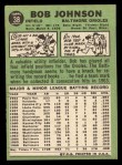 1967 Topps #38 ERR Bob Johnson Back Thumbnail