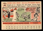 1956 Topps #46 Gene Freese Back Thumbnail
