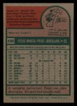 1975 Topps Mini #496 Pepe Frias Back Thumbnail