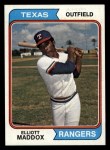 1974 Topps #401 Elliott Maddox Front Thumbnail