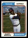 1974 Topps #401 Elliott Maddox Front Thumbnail
