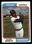 1974 Topps #401 Elliott Maddox Front Thumbnail