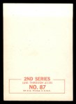 1964 Topps Beatles Black and White #87 George Harrison Back Thumbnail
