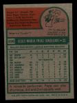 1975 Topps Mini #496 Pepe Frias Back Thumbnail