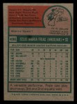 1975 Topps Mini #496 Pepe Frias Back Thumbnail