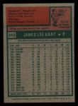 1975 Topps Mini #243 Jim Kaat Back Thumbnail