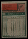 1975 Topps Mini #243 Jim Kaat Back Thumbnail