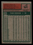1975 Topps Mini #580 Frank Robinson Back Thumbnail