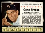 1961 Post Cereal #30 BOX Gene Freese Front Thumbnail