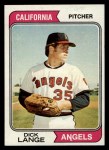 1974 Topps #429 Dick Lange Front Thumbnail