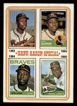 1974 Topps #4 Hank Aaron Special 62-65 - Hank Aaron Front Thumbnail