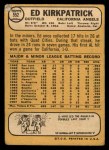 1968 Topps #552 Ed Kirkpatrick Back Thumbnail