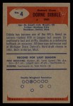 1955 Bowman #4 Dorne Dibble Back Thumbnail