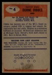 1955 Bowman #4 Dorne Dibble Back Thumbnail