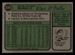 1974 Topps #235 Dave McNally Back Thumbnail