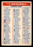 1956 Topps #0 Checklist Series 1/3 Front Thumbnail