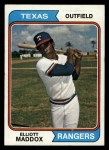 1974 Topps #401 Elliott Maddox Front Thumbnail