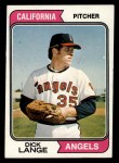 1974 Topps #429 Dick Lange Front Thumbnail