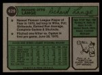 1974 Topps #429 Dick Lange Back Thumbnail