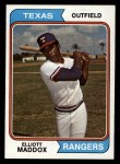 1974 Topps #401 Elliott Maddox Front Thumbnail