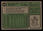 1974 Topps #389 Gates Brown Back Thumbnail
