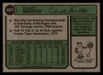 1974 Topps #401 Elliott Maddox Back Thumbnail
