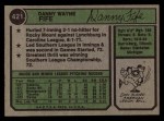 1974 Topps #421 Dan Fife Back Thumbnail