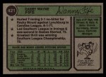 1974 Topps #421 Dan Fife Back Thumbnail
