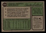 1974 Topps #292 Chuck Seelbach Back Thumbnail