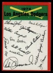 1974 Topps Red Team Checklists #12 Dodgers Team Checklist Front Thumbnail