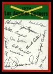 1974 Topps Red Team Checklists #12 Dodgers Team Checklist Front Thumbnail