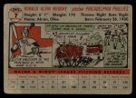 1956 Topps #7 Ron Negray Back Thumbnail