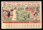 1956 Topps #46 Gene Freese Back Thumbnail