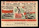 1956 Topps #60 Mayo Smith Back Thumbnail