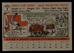 1956 Topps #7 Ron Negray Back Thumbnail