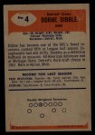 1955 Bowman #4 Dorne Dibble Back Thumbnail