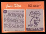 1970 Topps #116 Jim Otto Back Thumbnail