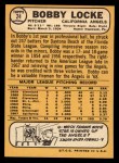 1968 Topps #24 Bobby Locke Back Thumbnail